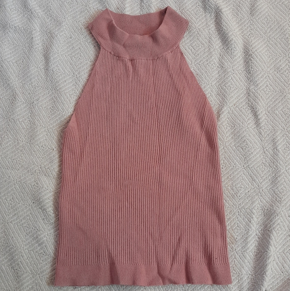 Women's tank top salmon ribbed